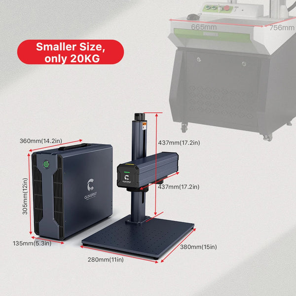 Cloud ray 30w Raycus Litemarker-m tragbare Markierung maschine Faser Laser gravur auf Edelstahl Aluminium Schmuck Haustier Tag Mark