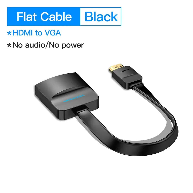 Vention HDMI to VGA Adapter HDMI Male to VGA Felame HD 1080P Audio Cable Converter With 3.5 Jack for PS4 Laptop PC Box Projector - Property & Safety Tradings