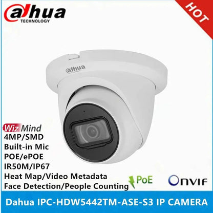 Dahua IPC-HDW5442TM-ASE-S3 4MP Built-in MIC & Audio Alarm interface IP67 IR50M POE ePoe SMD 3.0 Eyeball WizMind IP Camera - Property & Safety Tradings