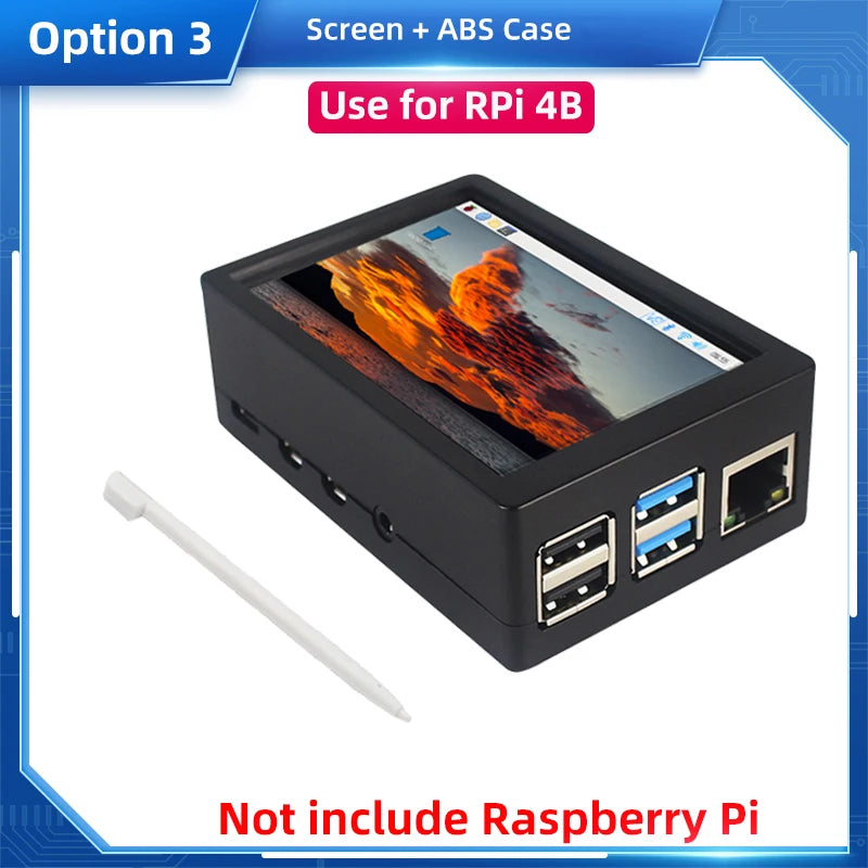 Raspberry Pi 3.5 Touch Screen 480*320 LCD TFT Display Optional ABS Metal Case Cooling Fan for Raspberry Pi 4 Model B or 3B+ 3B - PST PS Tradings