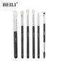 BEILI Professional 6/8pcs Classic Natural Eye Makeup Brushes Set Eyeshadow Eyebrow Blending Smokey Black Beauty Make up Brushes - PST PS Tradings