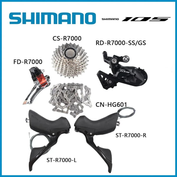 Shimano 105 R7000 Groupset 2x11s Shifter SS GS Front Derailleur Rear Derailleur Cassette HG601 Road Bicycle Groupset - Property & Safety Tradings