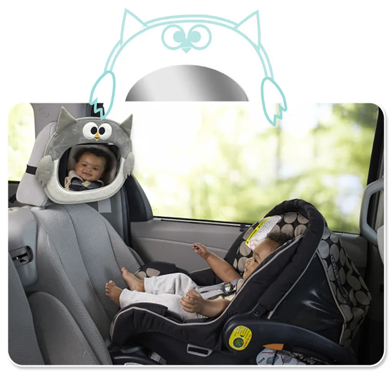 Cute Owl Child Safety Seat Rearview Mirror Cartoon Animal Car Seat Sight Glasses Car Rear Seat Child Safety Mirror - PST PS Tradings