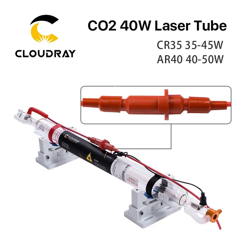 Cloudray  35-45W Co2 Metal Glass Laser Tube 720MM 40W Glass Laser Lamp for CO2 Laser Engraving Cutting Machine