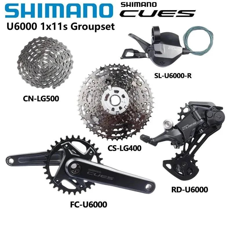 Shimano CUES U6000 1x11s MTB Groupset 170MM 32T Crankset Rear Derailleur U6000 SGS SL Right 11s LG500 Chain Mountain Bicycle Set - Property & Safety Tradings