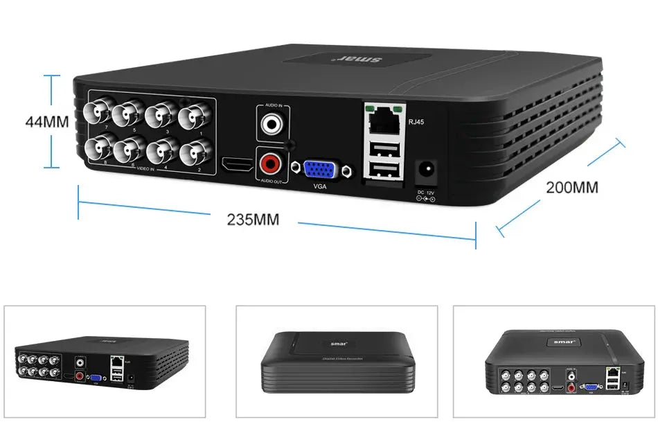 Smar H.265 4CH/8CH CCTV DVR 5M-N 5 in 1 AHD CVI TVI CVBS IP Camera Hybrid Digital Video Recorder Home Security System Onvif NVR - Property & Safety Tradings