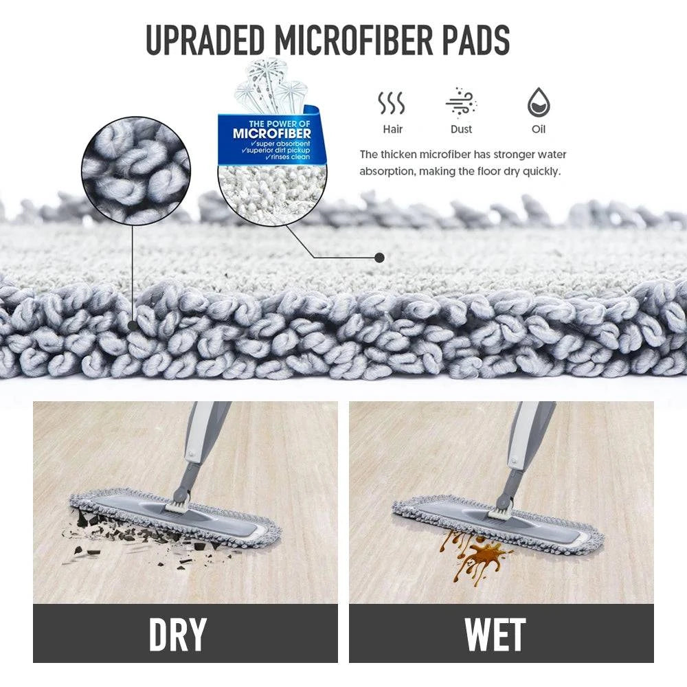 Spray Floor Mop with Reusable Microfiber Pads 360 Degree Handle Mop for Home Kitchen Laminate Wood Ceramic Tiles Floor Cleaning - PST PS Tradings