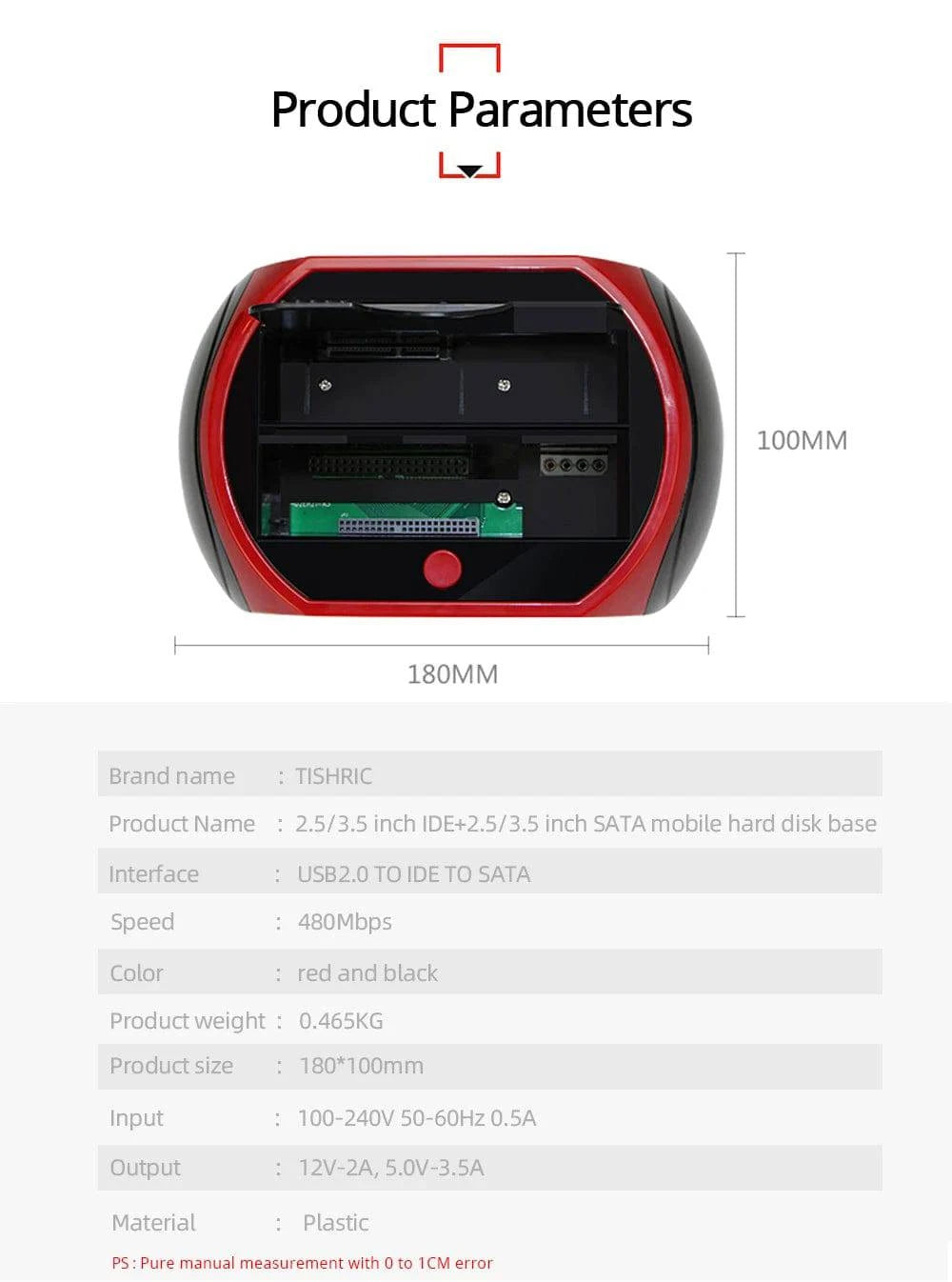 TISHRIC IDE SATA Dual All In 1 Hd/HDD Dock/Docking Station Hard Disk/Drive Hdd 2.5 3.5 Reader Usb EU External Box Enclosure Case - Property & Safety Tradings