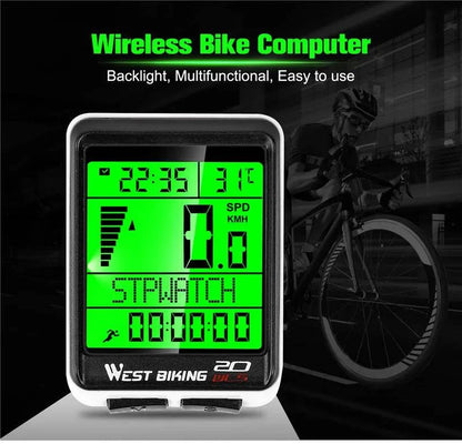 WEST BIKING 2.8 inch Bicycle Computer Large Screen Speedometer Wireless Wired Waterproof Sensor Cycling Odometer Bike Computer - PST PS Tradings