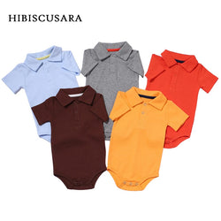 Summer Baby Boy Girl Rompers Turn-down Collar Infant Newborn Cotton Clothes Jumpsuit For 0-2Y Toddlers Bebe Outfits - PST PS Tradings