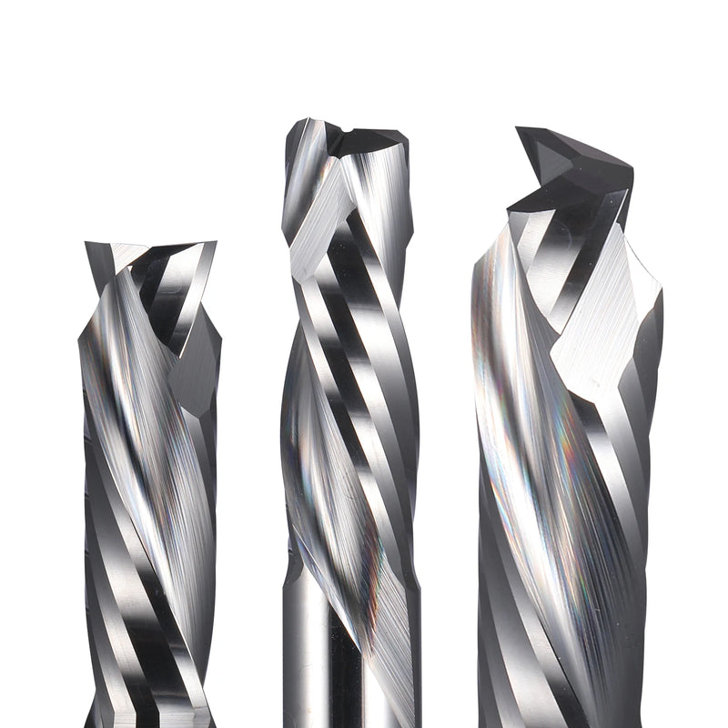 1Pcs UP & DOWN Cut Two Flutes Spiral Carbide Mill Tool Cutters for CNC Router, Compression Wood End Mill Cutter Bits