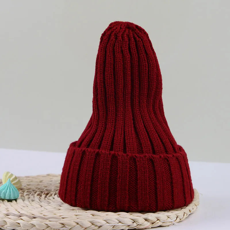 Solid Color Knitted Baby Beanie Winter Spring Warm Crochet Boys Girls Hat Toddler Kids Cap Baby Bonnet Hat - PST PS Tradings