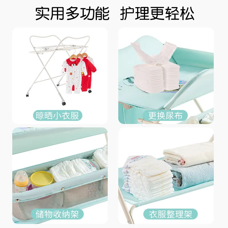 Diaper-Changing Table Baby Care Desk Portable Multifunctional Folding Newborn Baby Bath Diaper Changing Baby Care Table 기저귀 테이블 - PST PS Tradings