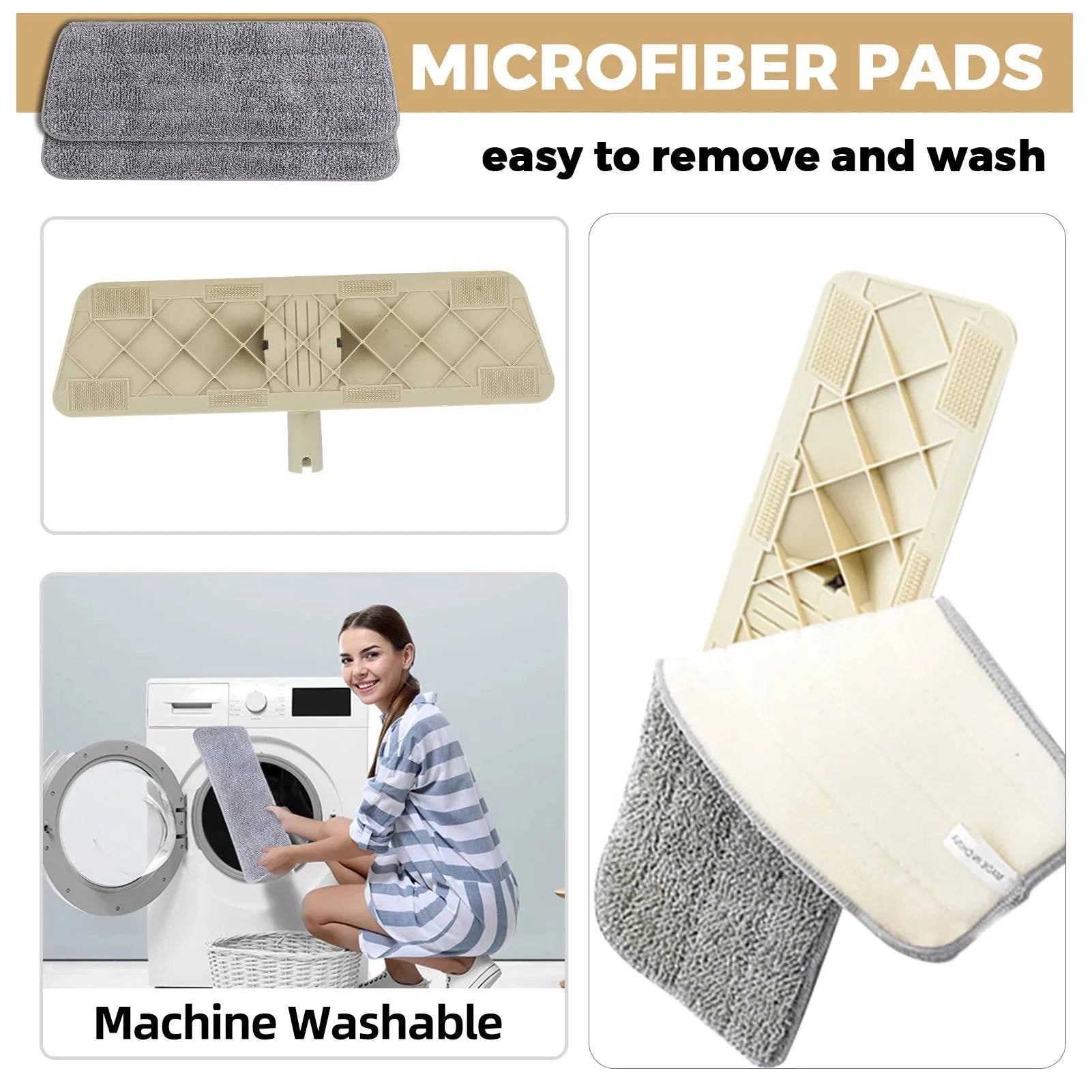 Spray Floor Mop with Reusable Microfiber Pads 360 Degree Handle Mop for Home Kitchen Laminate Wood Ceramic Tiles Floor Cleaning - PST PS Tradings