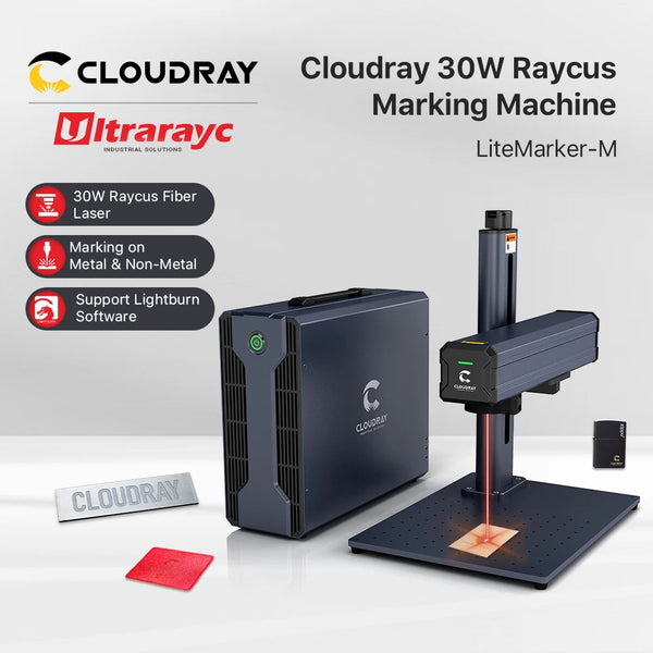 Cloud ray 30w Raycus Litemarker-m tragbare Markierung maschine Faser Laser gravur auf Edelstahl Aluminium Schmuck Haustier Tag Mark