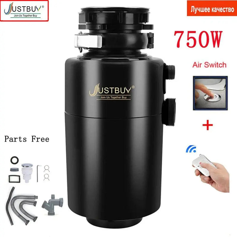 750W Food Waste Disposers Chopper Kitchen Garbage Disposal Stainless Steel Grinder material Processor - Property & Safety Tradings