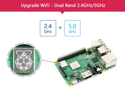 Original Raspberry Pi 3 Model B /3B+ Plus BCM2837 1.2G ,Raspberry Pi 3 B+ with 2.4G & 5G WIFI 4.2 Bluetooth and PoE