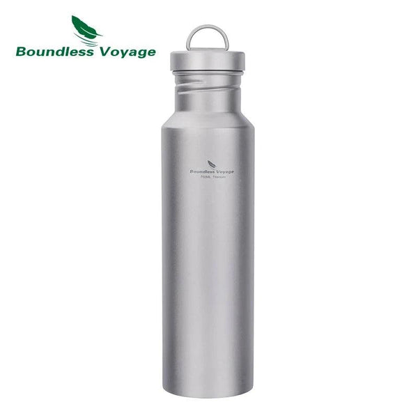 Boundless Voyage Titanium Water Bottle with Titanium Lid Outdoor Camping Cycling Hiking Tableware Drinkware 25.6oz/750ml - Property & Safety Tradings