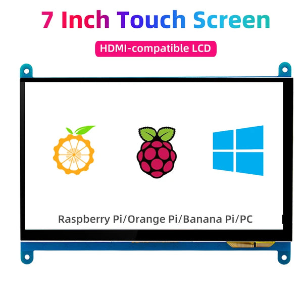 7-Zoll-Touchscreen Raspberry Pi 5 kapazitives HDMI-kompatibles TFT-LCD für Orange Pi 5 Plus 3B RPI 5 4B 3B+ PC Windows AIDA64