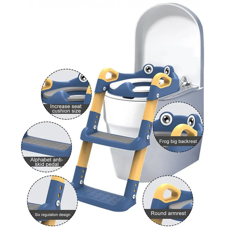 Stepped Children's Toilet Seat Multi-functional Foldable Foot Stool Baby Toilet Training Potty Ladder For Kids Boys Girls supply - PST PS Tradings