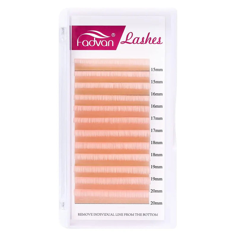 Fadvan farbige Wimpern verlängerung einfach fächern rot grün blau braun lila bunt automatisch blühende Make-up Wimpern 15-20mm lang