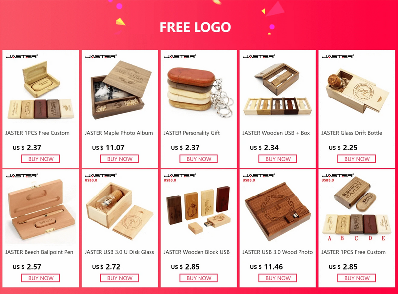 JASTER Maple Photo Album Wood USB+Box Memory Stick Pendrive 8GB 16GB 32GB 64GB 128GB Photography Gift Free LOGO (170*170*35 MM) - PST PS Tradings