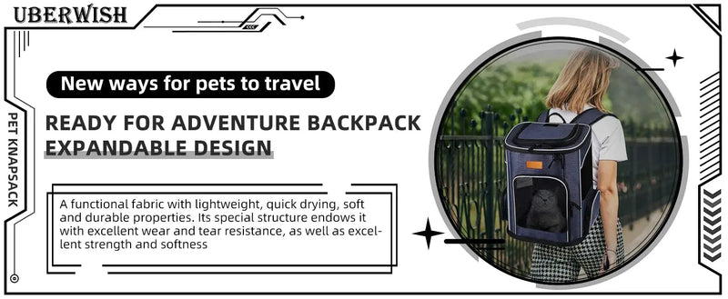 Cat Backpack Carrier,Breathable clear capsule backpack Carrier,suitable for hiking,Airline Approved Pet Travel Carrier - Property & Safety Tradings