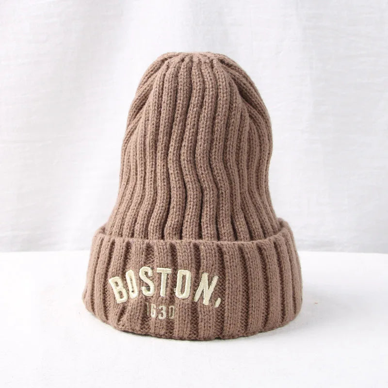 Solid Color Knitted Baby Beanie Winter Spring Warm Crochet Boys Girls Hat Toddler Kids Cap Baby Bonnet Hat - PST PS Tradings