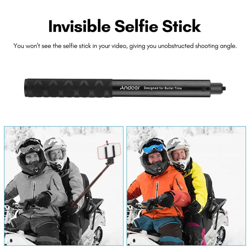 Invisible Selfie Stick For Insta360 X3 / ONE X2 GO 2 / ONE RS 70cm 1.2m Carbon Fiber Extension Rod Insta 360 ONE X 2 Accessory - PST PS Tradings