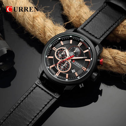 CURREN Fashion Date Quartz Men Watches Top Brand Luxury Male Clock Chronograph Sport Mens Wrist Watch Hodinky Relogio Masculino - Property & Safety Tradings