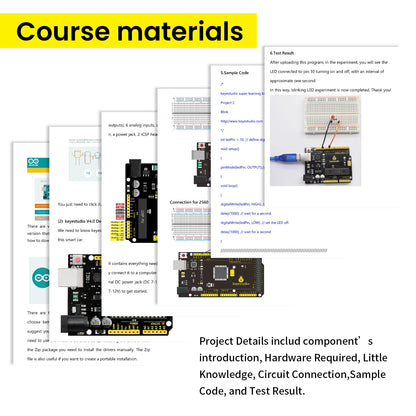 2024 Aktualisierte Version Keyestudio Super Starter Kit für Mega 2560R3 für UNOR3 Board, kompatibel mit Arduino Starter Kit + Tutorial