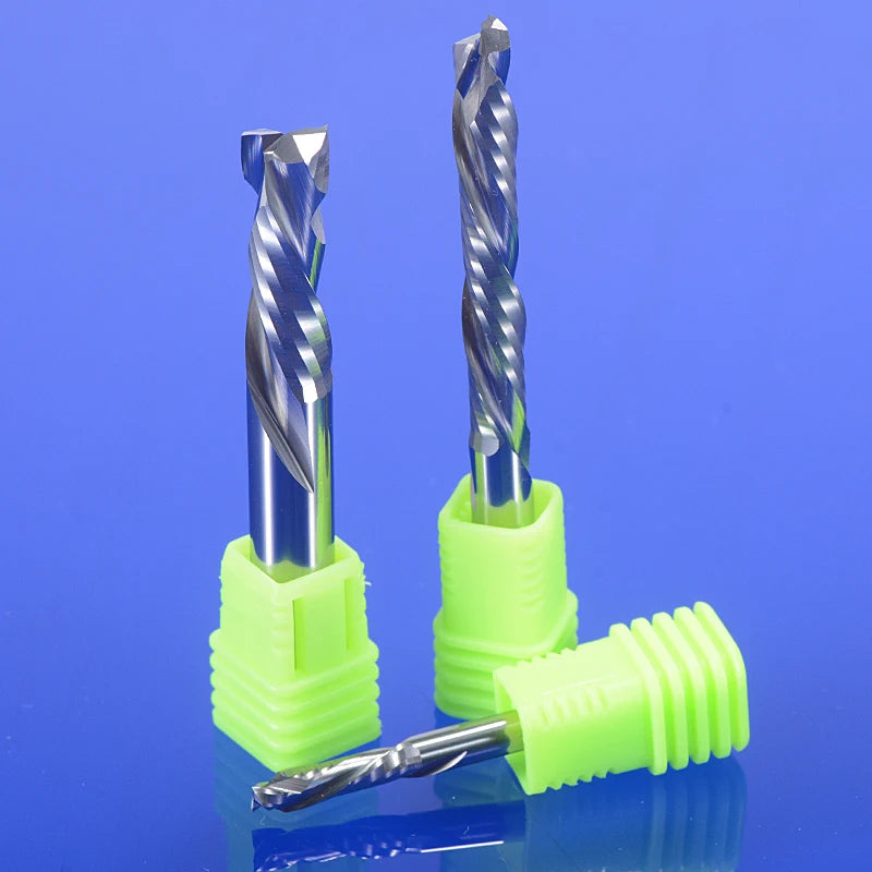 1Pcs UP & DOWN Cut Two Flutes Spiral Carbide Mill Tool Cutters for CNC Router, Compression Wood End Mill Cutter Bits