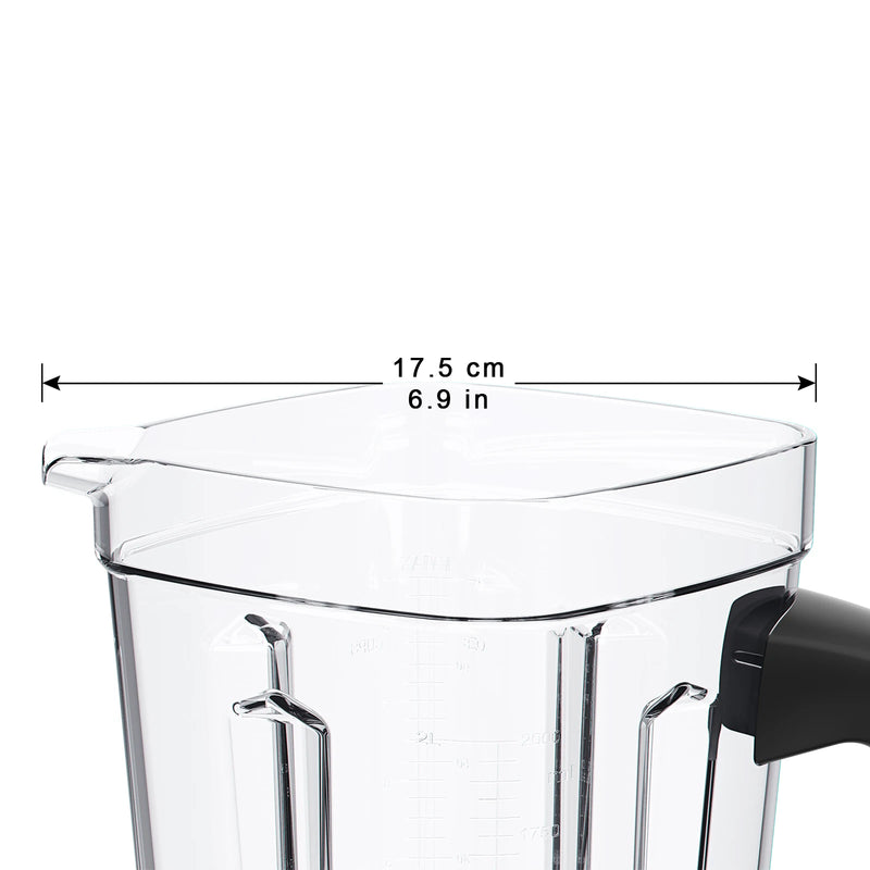 T5200 Mixer mixer ersatzteile 2L Platz Container Glas Krug Krug Tasse bottom mit gezackten smoothies klingen deckel BPA FREI