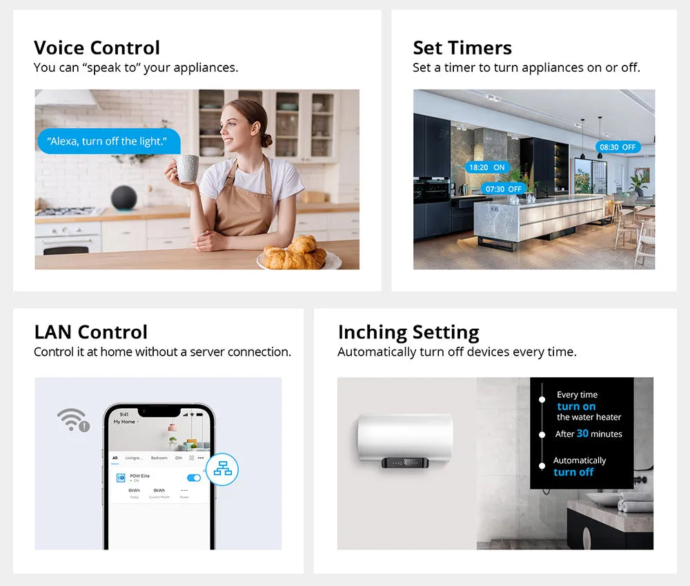 Sonoff Pow R3 16A /20A Wifi Smart Switch Höhere Genauigkeit Stromverbrauch Messen Monitor Strom Energie Verwendung Funktioniert mit Alexa