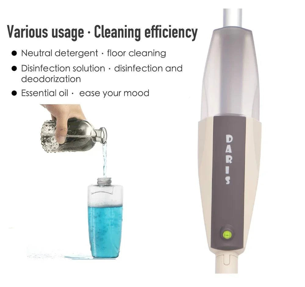 Spray Floor Mop with Reusable Microfiber Pads 360 Degree Handle Mop for Home Kitchen Laminate Wood Ceramic Tiles Floor Cleaning - PST PS Tradings