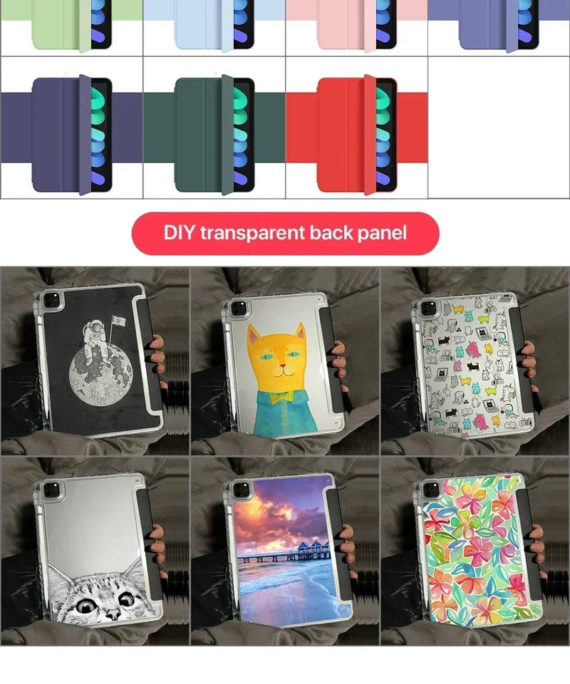 For iPad Pro 11 12.9 Case 2022 2021 2020  Tabet Cover for iPad Pro 11 Air 4 5 10.9 10 10th Generatuon Mini 6 Pencil Holder Cases - PST PS Tradings