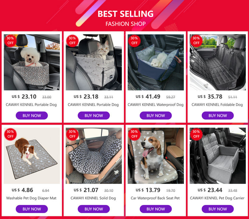 CAWAYI KENNEL Dog Carriers Waterproof Rear Back Pet Dog Car Seat Cover Mats Hammock Protector with Safety Belt Transportin Perro - Property & Safety Tradings