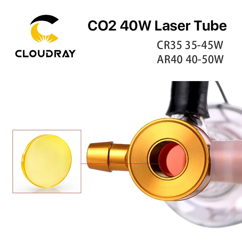 Cloudray  35-45W Co2 Metal Glass Laser Tube 720MM 40W Glass Laser Lamp for CO2 Laser Engraving Cutting Machine