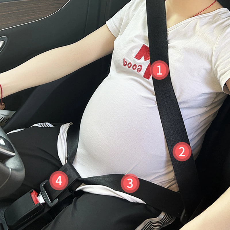 Car Seat Safety Belt for Pregnant Woman Maternity Moms Belly Unborn Baby Protector Adjuster Extender Kit Automotive Accessories - PST PS Tradings