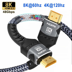 8k HDMI-Kabel HDMI 2,1 48 Gbit/s 10 Fuß/3m, Hochgeschwindigkeits-HDMI-geflochtene Cord-8K @ 60Hz 4k @ 120Hz dts: x, HDCP 2,2 & 2.3, hdr 10 für laptop/ps5