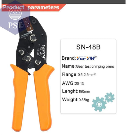 SN-48B SN-2 Wire Crimping Pliers 0.5-2.5mm2 20-13AWG for Box TAB 2.8 4.8 6.3 SM2.5 XH2.54 Terminals Sets Electrical Hand Tools       PST PS Tradings