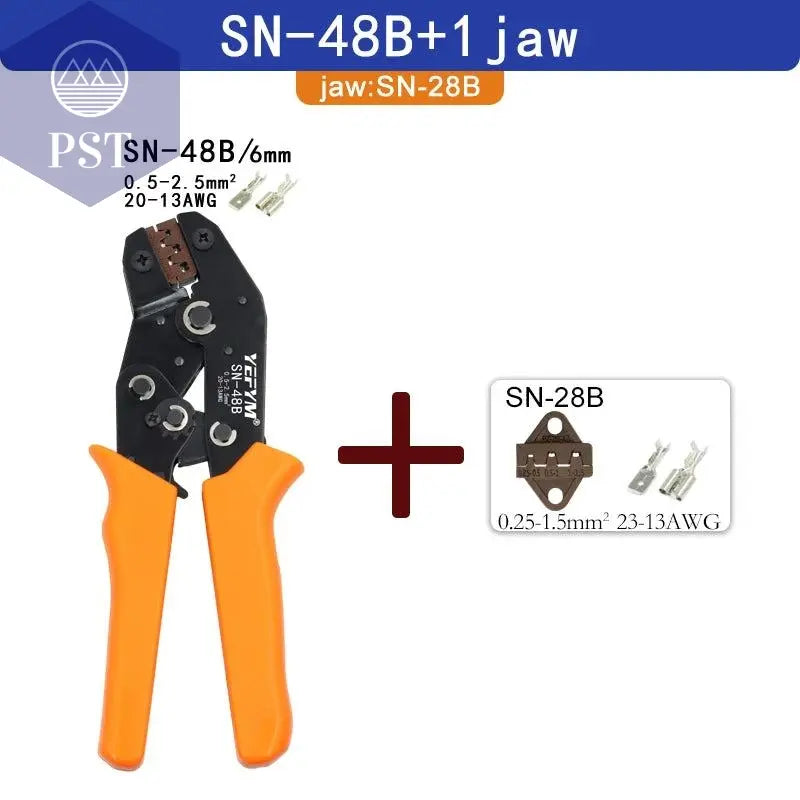 SN-48B SN-2 Wire Crimping Pliers 0.5-2.5mm2 20-13AWG for Box TAB 2.8 4.8 6.3 SM2.5 XH2.54 Terminals Sets Electrical Hand Tools       PST PS Tradings