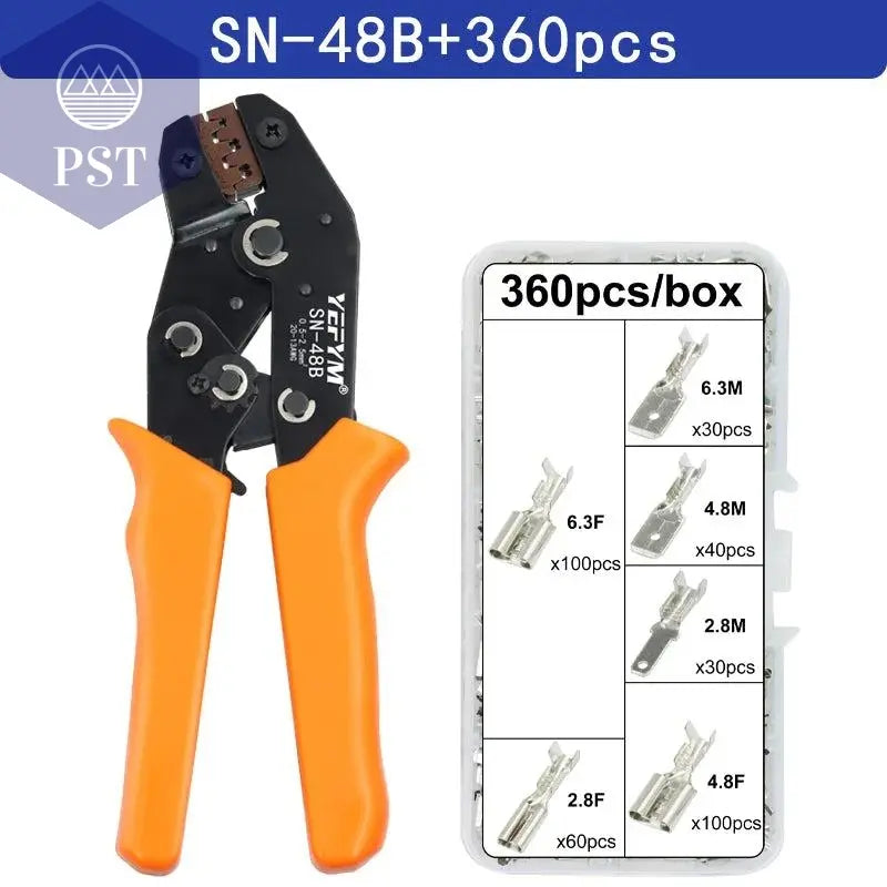 SN-48B SN-2 Wire Crimping Pliers 0.5-2.5mm2 20-13AWG for Box TAB 2.8 4.8 6.3 SM2.5 XH2.54 Terminals Sets Electrical Hand Tools       PST PS Tradings