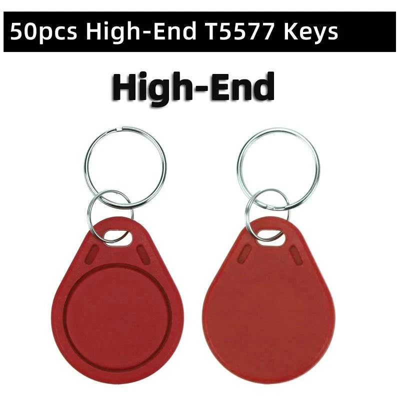 50pcs/lot EM4305 T5577 125khz Copy Rewritable Writable Rewrite keyfobs RFID Tag Key Ring Card Proximity Token Badge Duplicate - Property & Safety Tradings