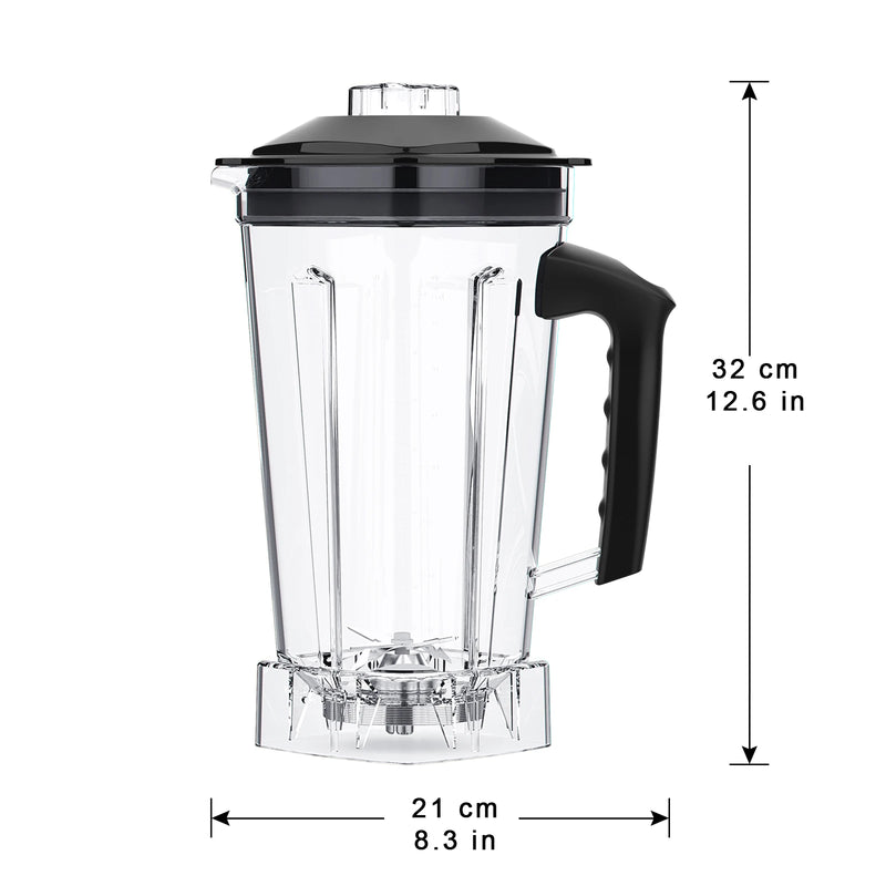 T5200 Mixer mixer ersatzteile 2L Platz Container Glas Krug Krug Tasse bottom mit gezackten smoothies klingen deckel BPA FREI