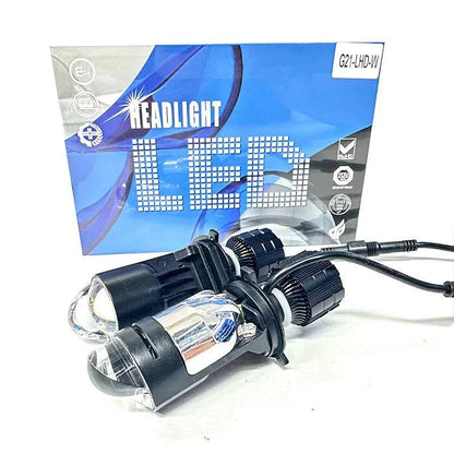 2Pcs H4 Mini Lens LED Car/Motorcycle Headlight Projector Bulb Hi/low Beam 160W 220000LM Head Lamp 12V/24V High Power Fan Cooling - Property & Safety Tradings