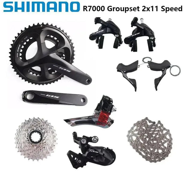 Shimano 105 Group R7000 2x11Speed 170MM 172.5MM 175MM 50-34T Chainring HG601 Chain FD R7000 RD SS/GS 28T Road Bike Rim Groupset - Property & Safety Tradings