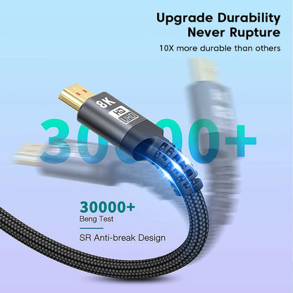 Hdmi 8k kabel 8k/60hz 4k/120hz uhd hdr 48gbps adapter hdmi kabel 5m für geräte große laptops hoch auflösende tv projektoren