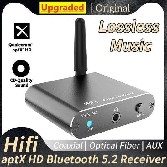 AptX-HD Bluetooth 5.2 Receiver HIFI Music Wireless Audio Adapter with 3.5mm Aux Toslink/Coaxial Output For Speaker Amplifer Car - Property & Safety Tradings