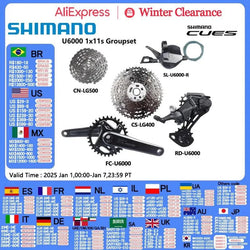 Shimano CUES U6000 1x11s MTB Groupset 170MM 32T Crankset Rear Derailleur U6000 SGS SL Right 11s LG500 Chain Mountain Bicycle Set - Property & Safety Tradings